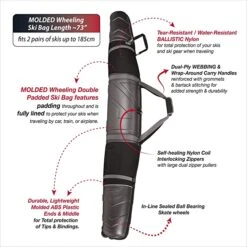 Athalon Platinum Hard Shell Wheeled Double Ski Bag - 185cm -Ski Shop 81Jlbt4TiuL. AC SX679