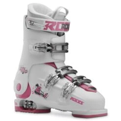 Roces IDEA Free Adjustable Youth Ski Boots | Size 22.5 - 25.5 MP -Ski Shop RocesIDEAFree22.5 25.5WhiteDeepPink