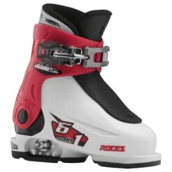 Roces IDEA Up Adjustable Youth Ski Boots | Size 16.0-18.5 -Ski Shop RocesIDEAUp16.0 18.5WhiteRedBlack