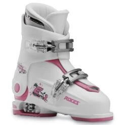 Roces IDEA Up Adjustable Youth Ski Boots | Size 19.0 - 22.0 MP -Ski Shop RocesIDEAUp19.0 22.0 WhiteDeepPink