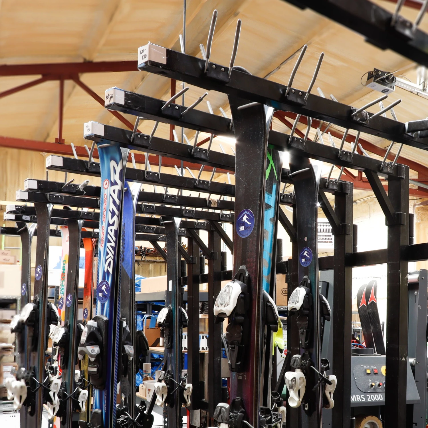 Backshop Hanging Ski Storage Solution Rack - 100 Ski Capacity - USED 3 Backshop Hanging Ski Storage Solution Rack - 100 Ski Capacity - USED - Image 3