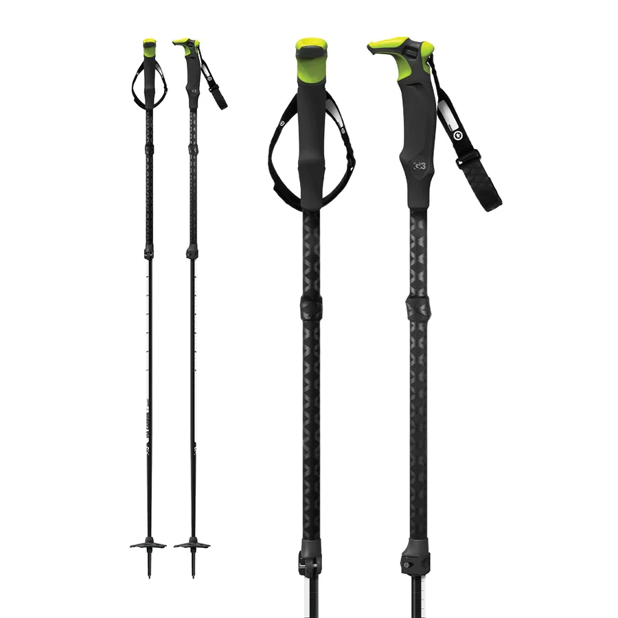 G3 Via Carbon Adjustable Ski Poles 1 G3 Via Carbon Adjustable Ski Poles